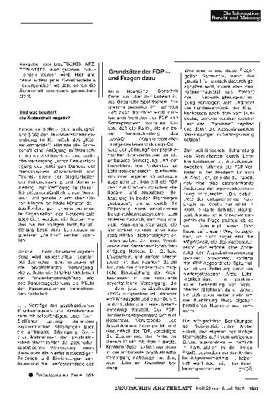 Vorschauseite 1: Grundsätze der FDP — und Fragen dazu