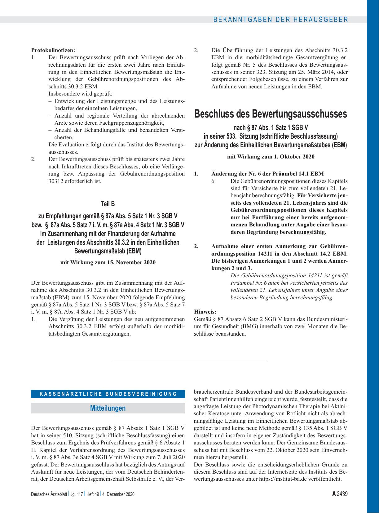 Vorschauseite 1: Mitteilungen