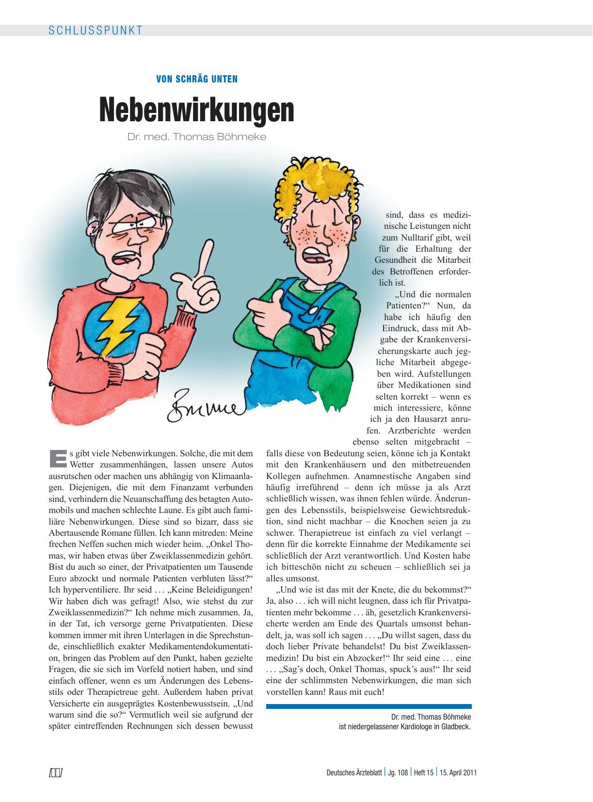 Vorschauseite 1: Von schräg unten: Nebenwirkungen