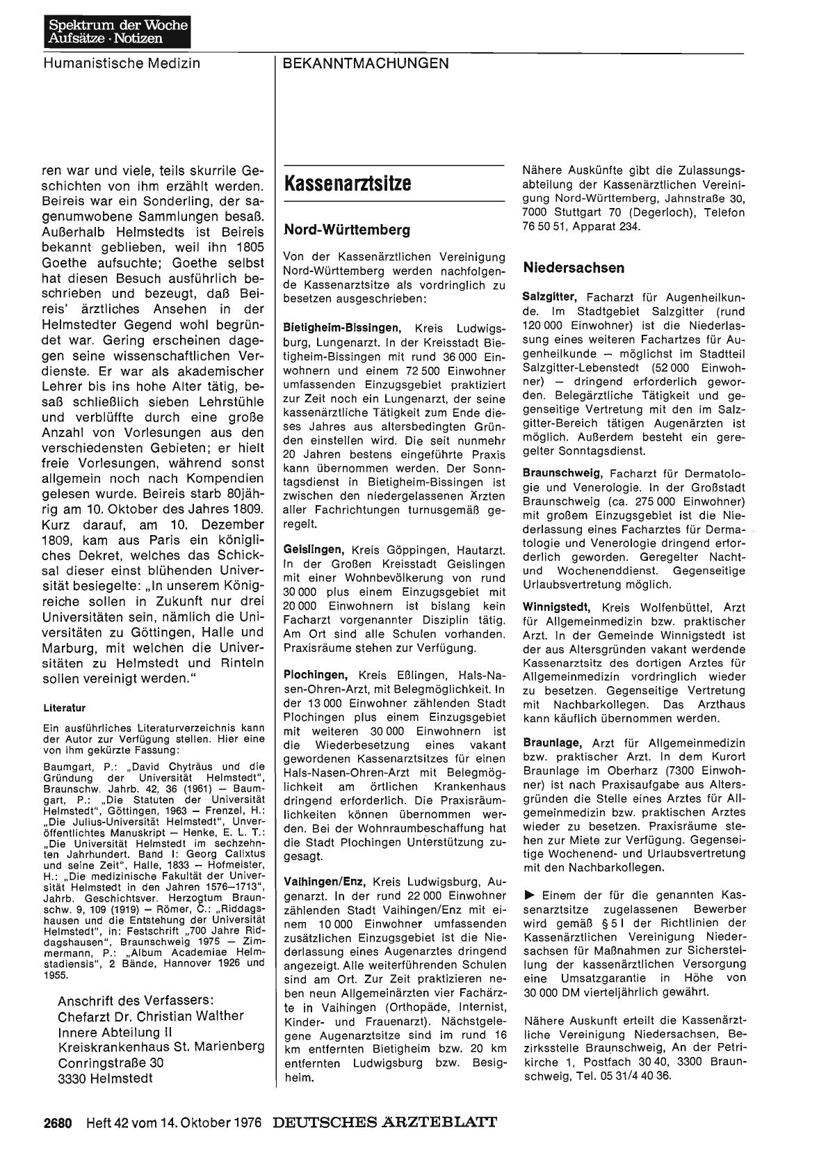 Vorschauseite 1: Kassenarztsitze