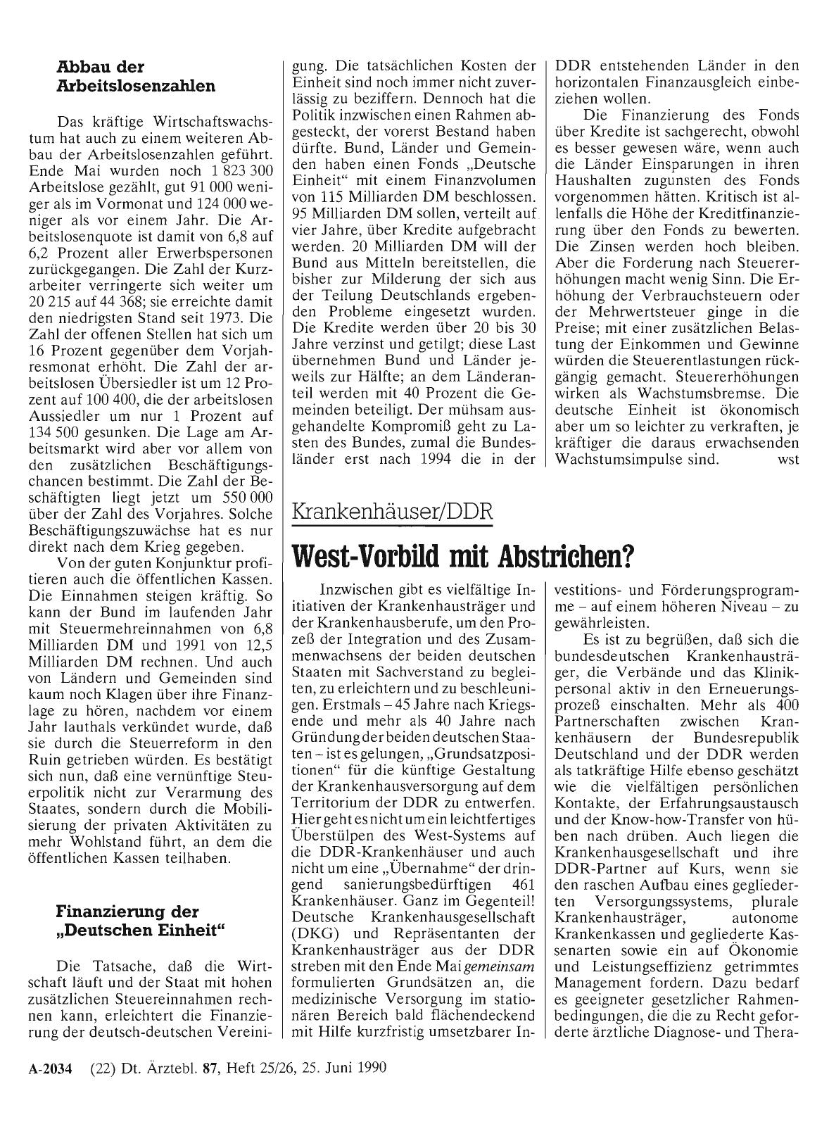 Vorschauseite 1: Krankenhäuser/DDR: West-Vorbild mit Abstrichen?