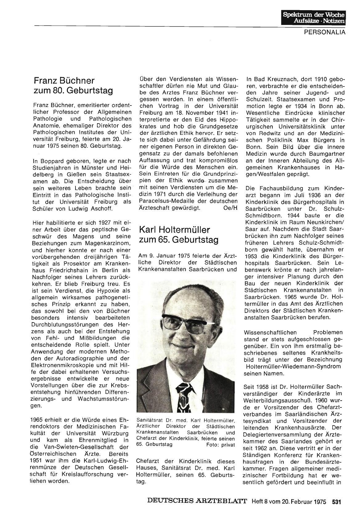 Vorschauseite 1: Franz Büchner zum 80. Geburtstag
