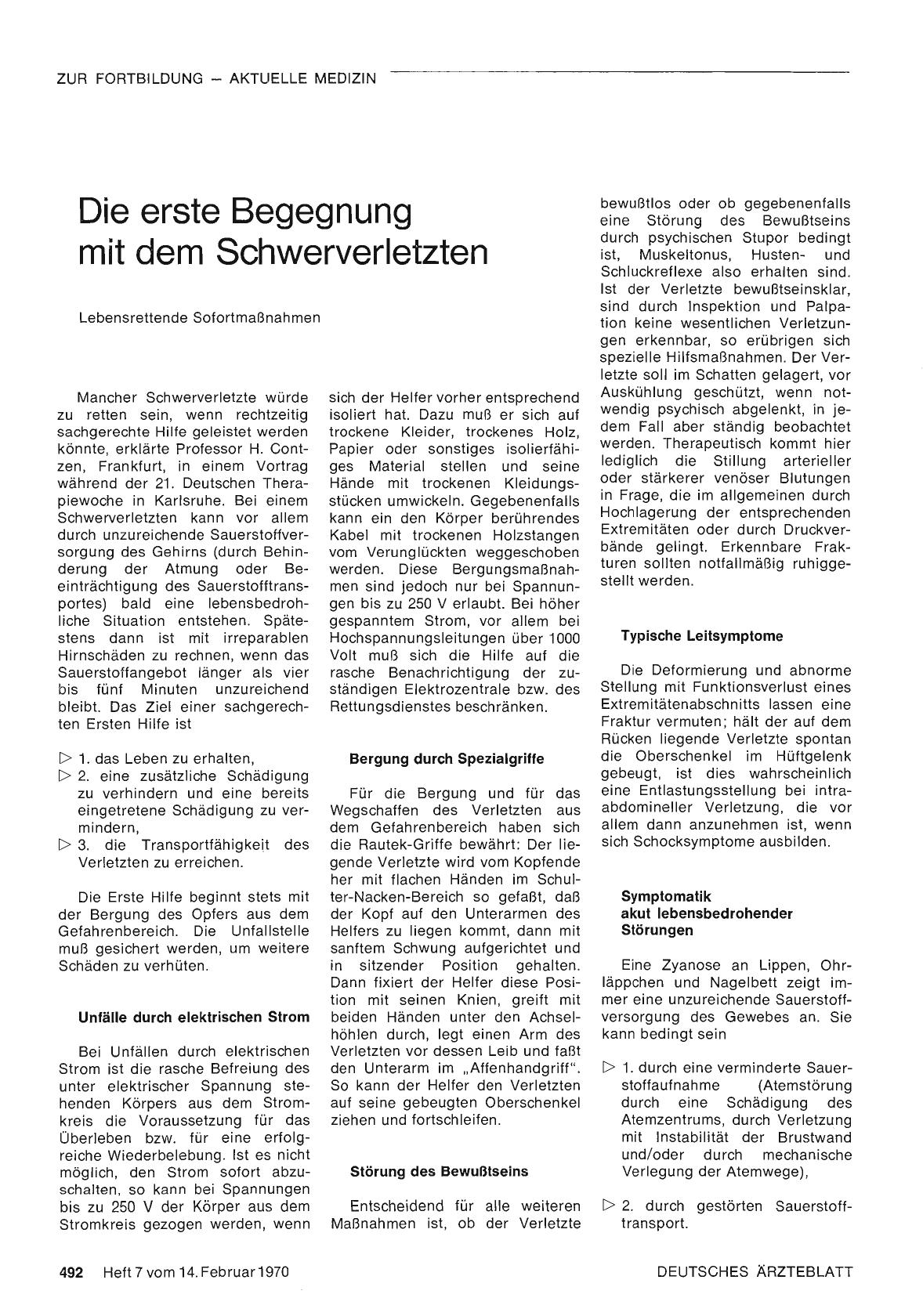 Vorschauseite 1: Die erste Begegnung mit dem Schwerverletzten