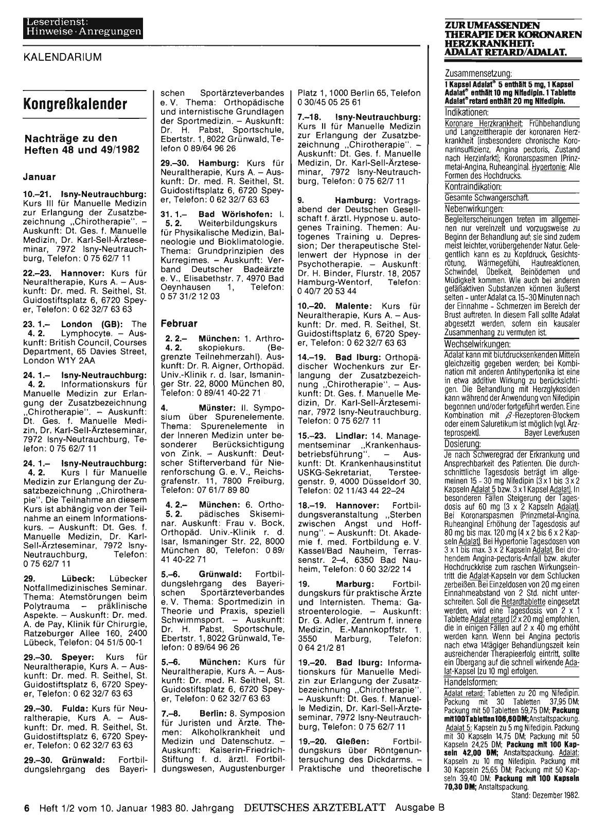 Vorschauseite 1: Kongreßkalender