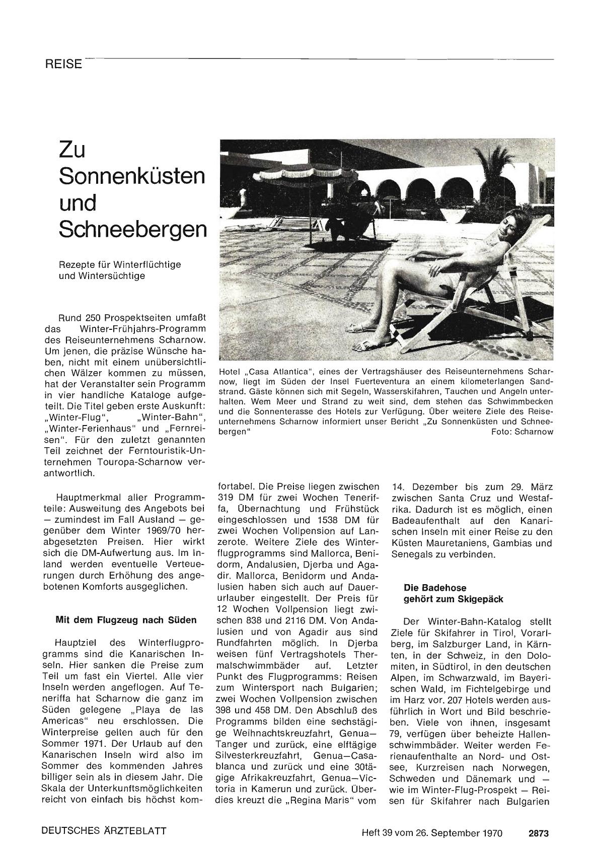 Vorschauseite 1: Zu Sonnenküsten und Schneebergen