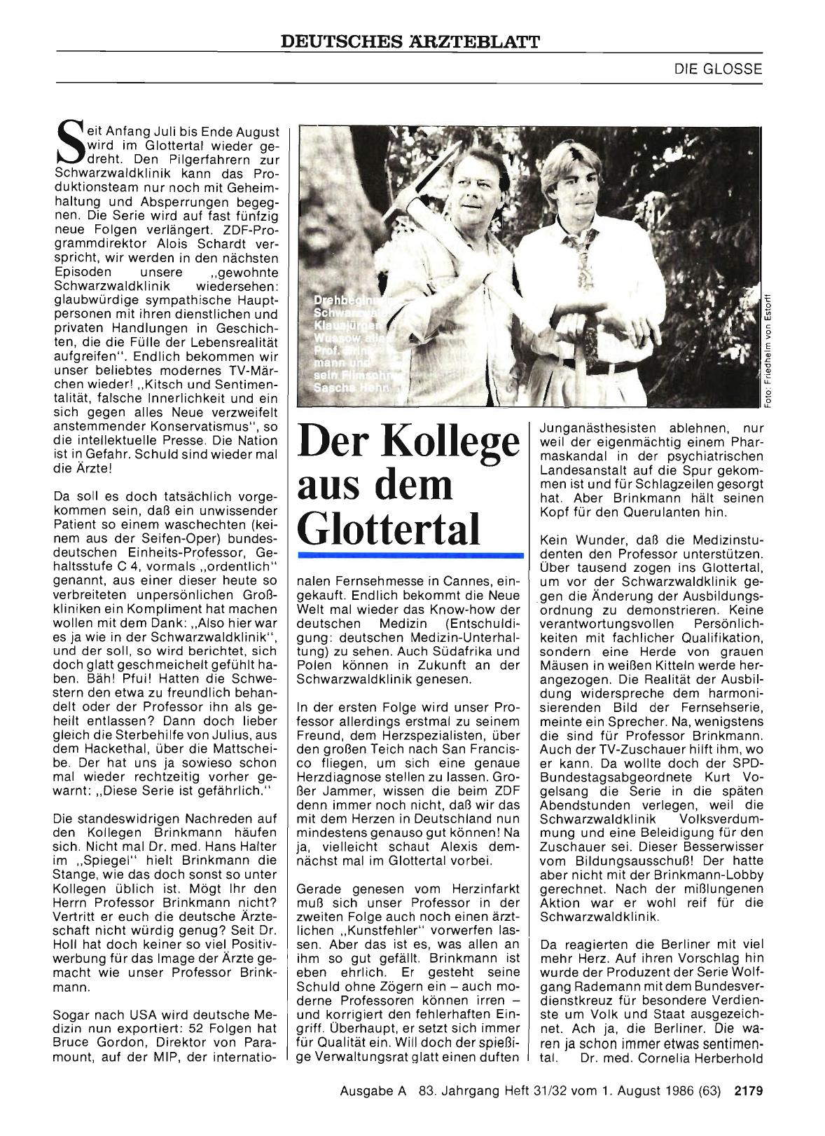 Vorschauseite 1: Der Kollege aus dem Glottertal