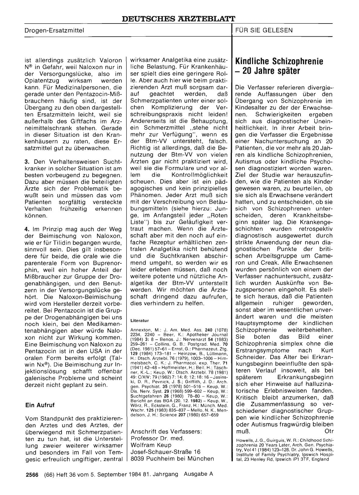 Vorschauseite 1: Kindliche Schizophrenie — 20 Jahre später