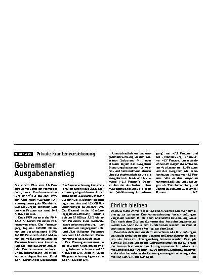 Vorschauseite 1: Ehrlich bleiben