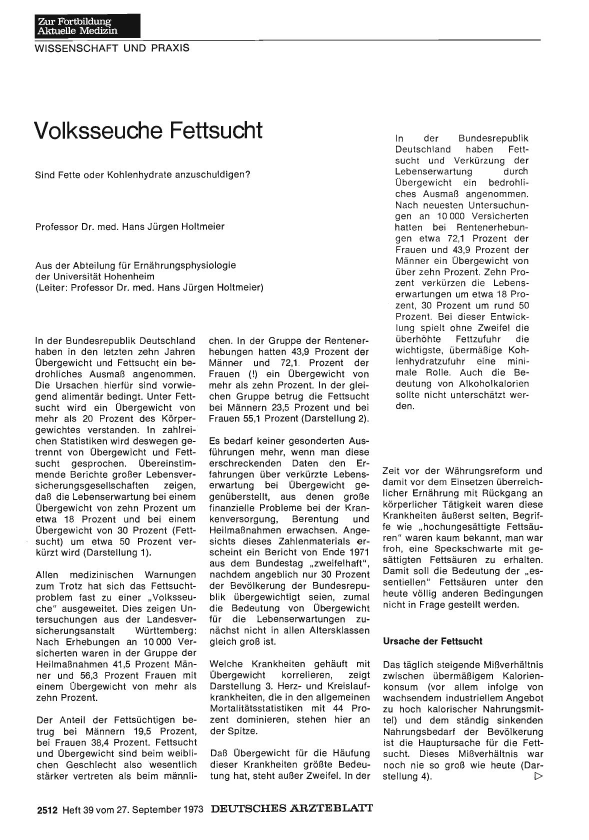 Vorschauseite 1: Volksseuche Fettsucht