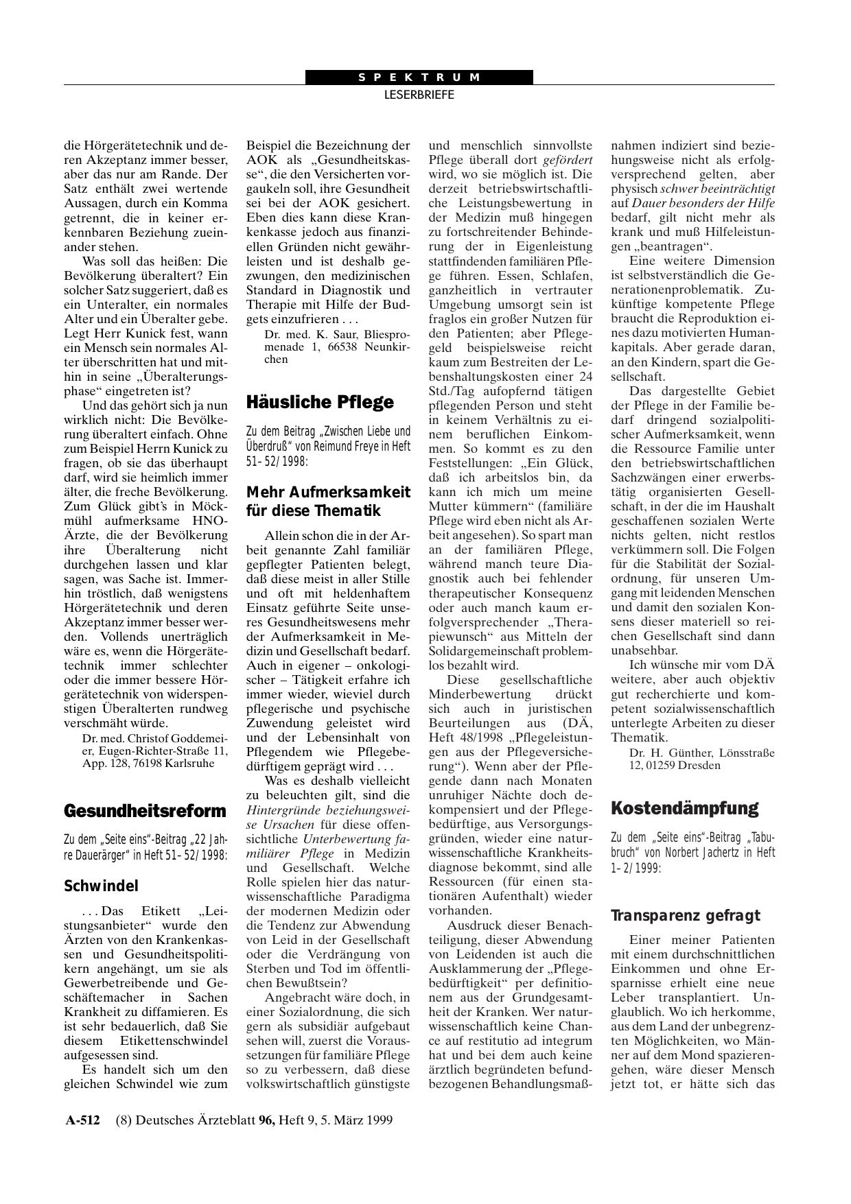 Vorschauseite 1: Kostendämpfung: Transparenz gefragt