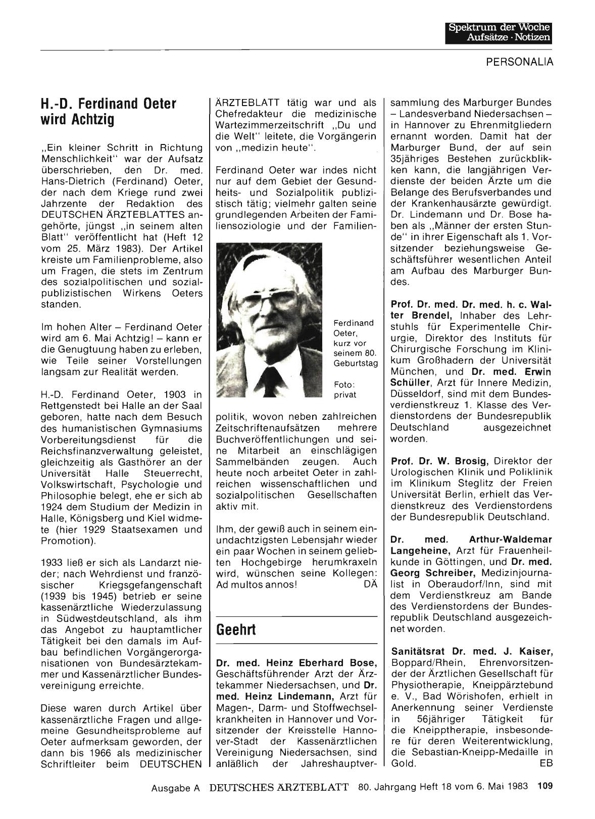 Vorschauseite 1: Geehrt