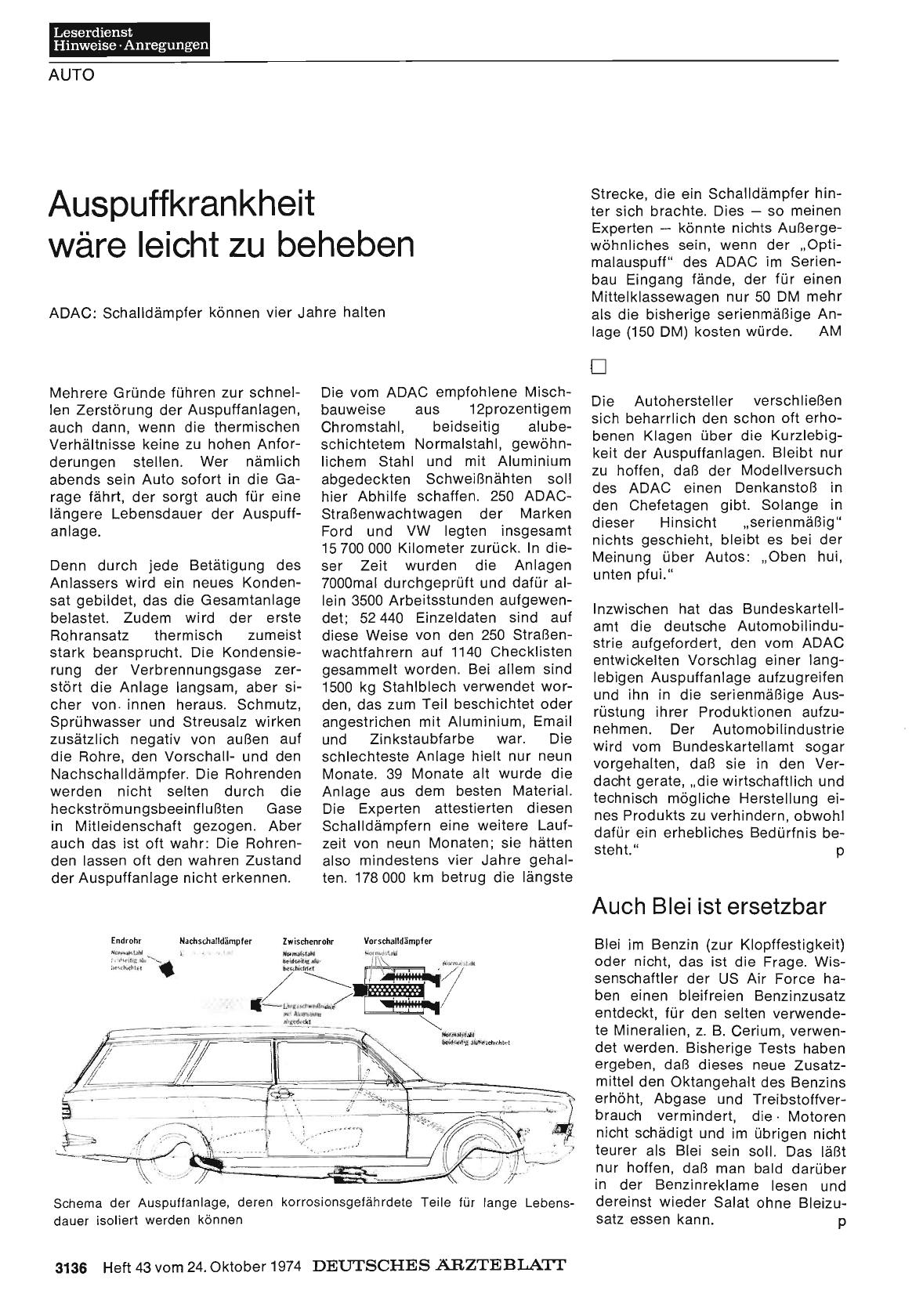 Vorschauseite 1: Auspuffkrankheit wäre leicht zu beheben