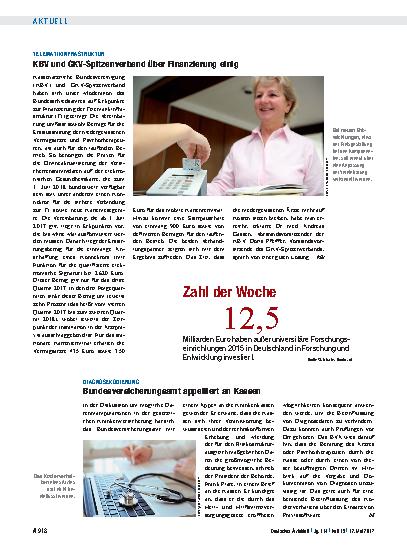 Vorschauseite 1: Diagnosekodierung: Bundesversicherungsamt appelliert an Kassen