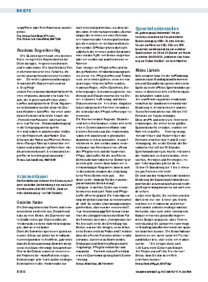 Vorschauseite 1: Sprechstundenzeiten: Müdes Lächeln