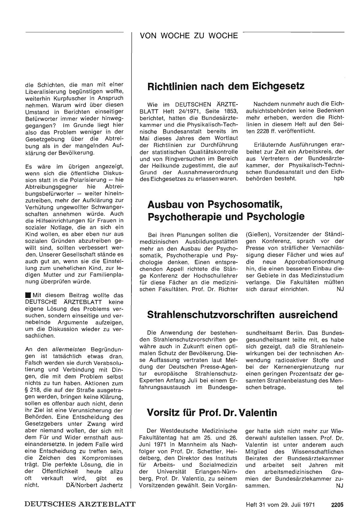 Vorschauseite 1: Vorsitz für Prof. Dr. Valentin