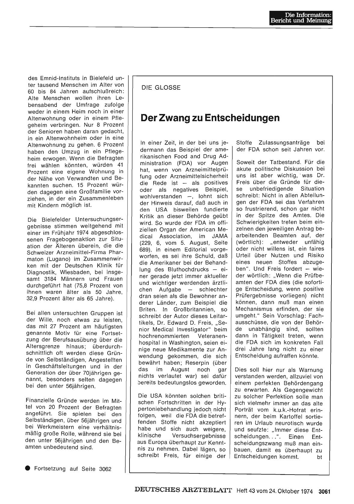 Vorschauseite 1: Der Zwang zu Entscheidungen