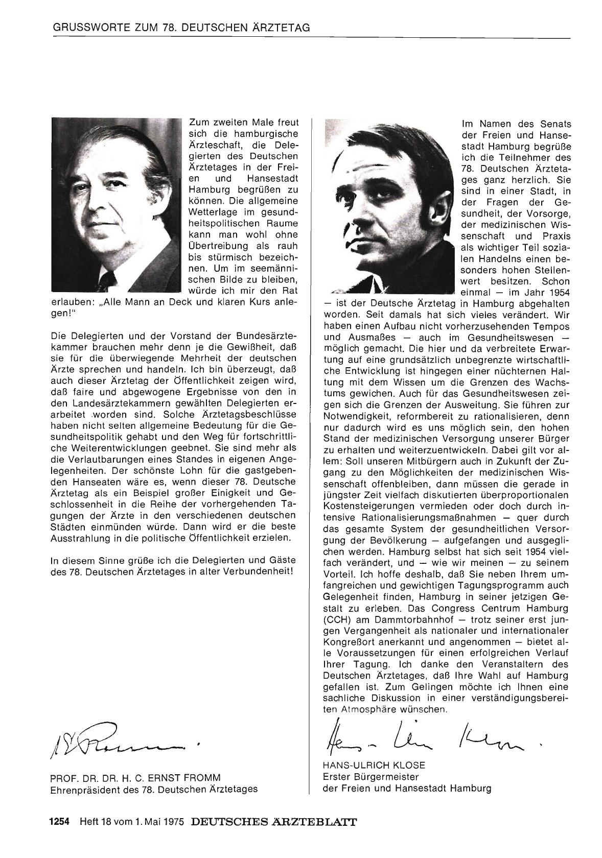 Vorschauseite 1: Vor dem 78. Deutschen Ärztetag