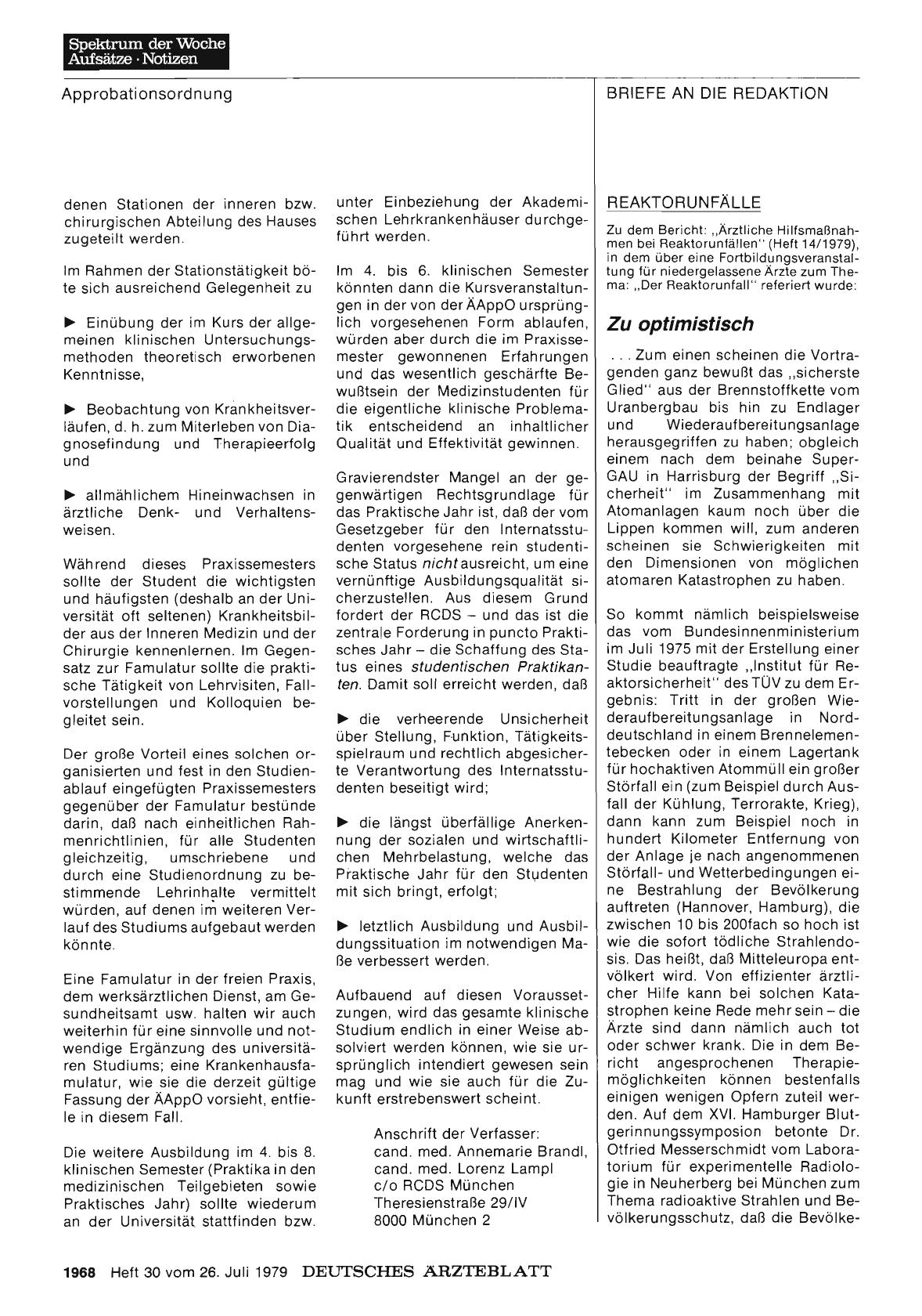 Vorschauseite 1: REAKTORUNFÄLLE: Zu optimistisch