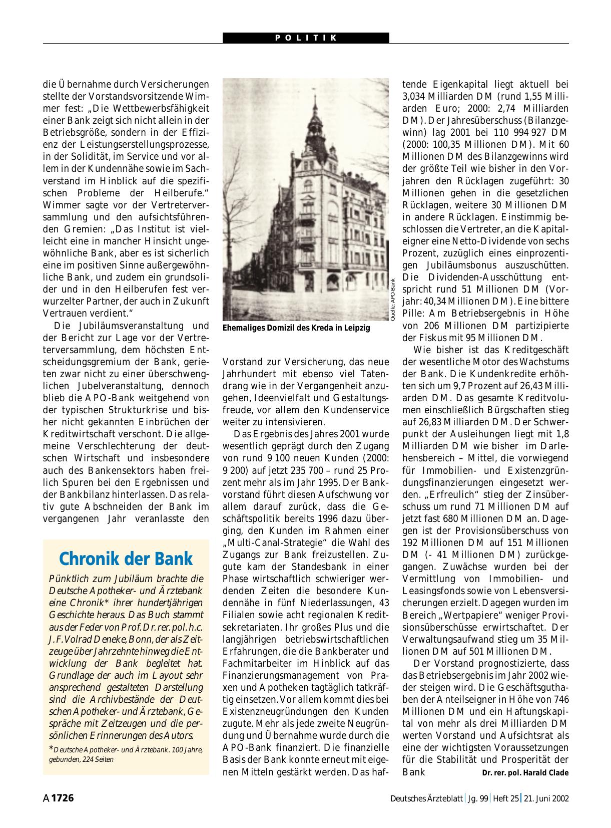 Vorschauseite 1: Chronik der Bank