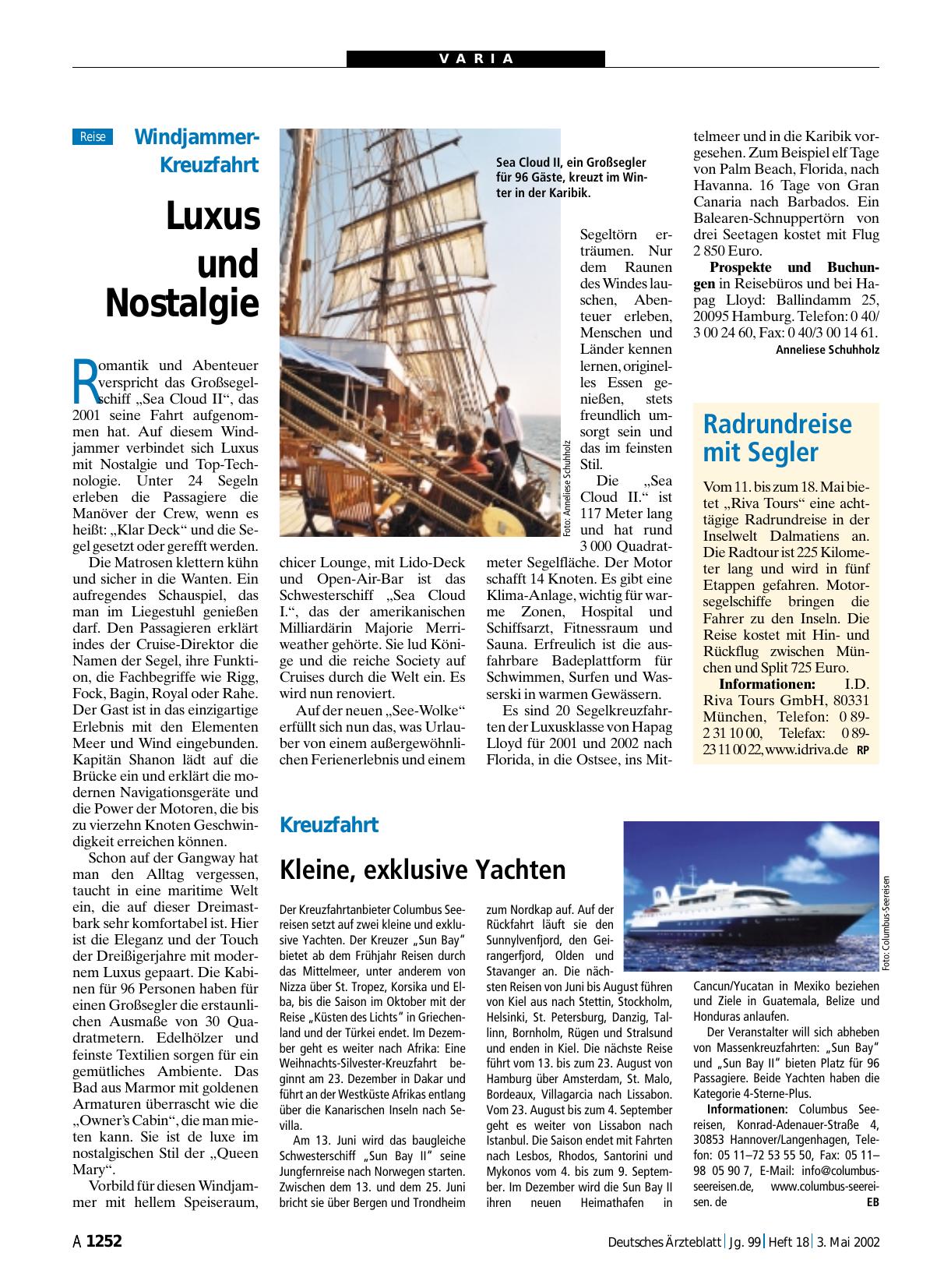 Vorschauseite 1: Radrundreise mit Segler