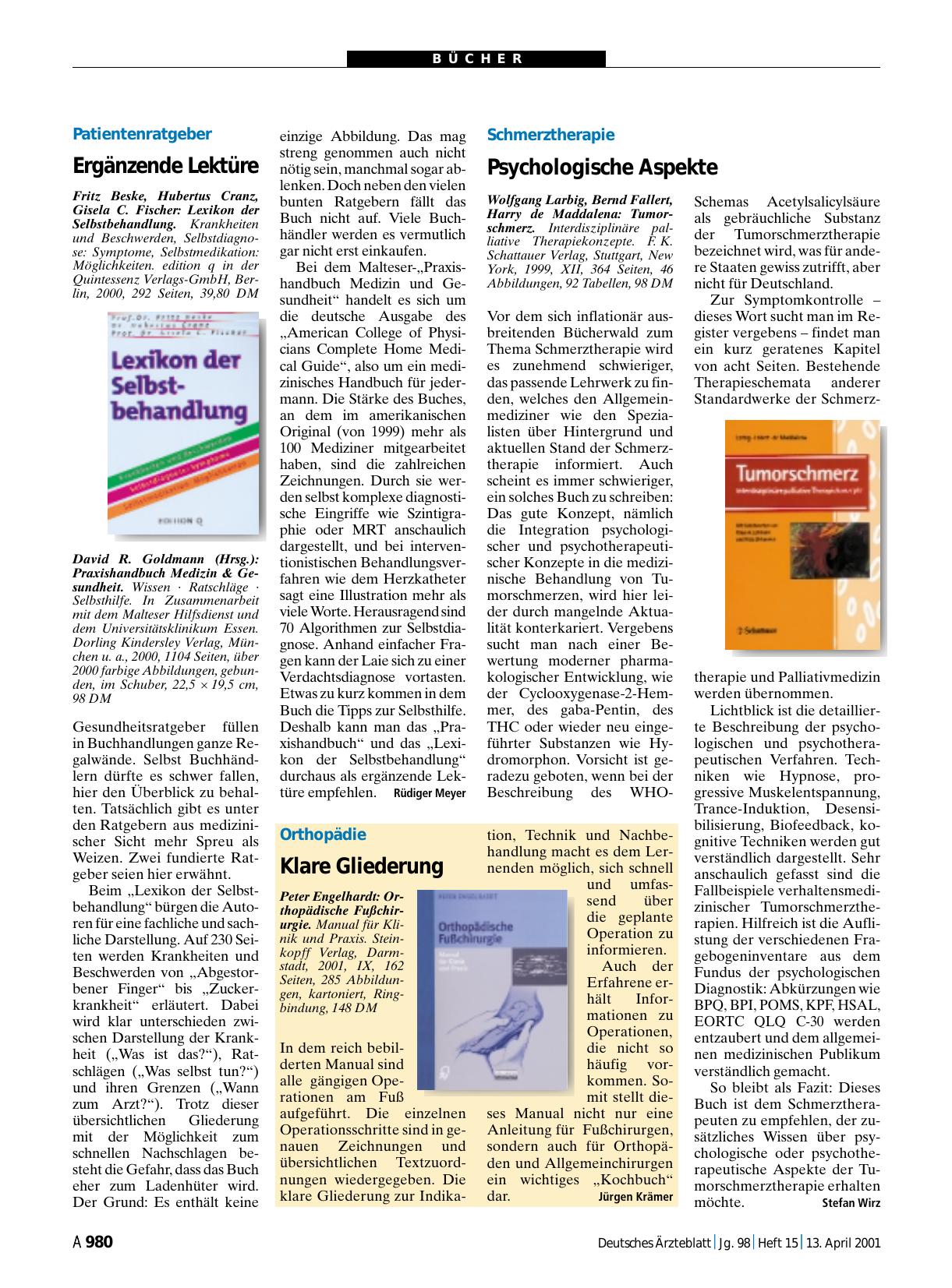 Vorschauseite 1: Tumorschmerz. Interdisziplinäre palliative Therapiekonzepte