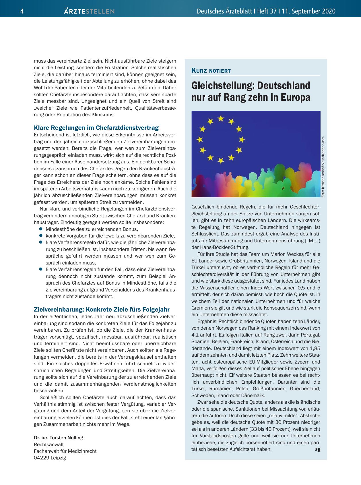 Vorschauseite 1: Gleichstellung: Deutschland nur auf Rang zehn in Europa