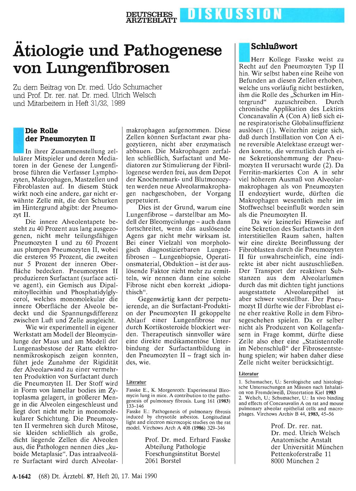 Vorschauseite 1: Ätiologie und Pathogenese von Lungenfibrosen: Die Rolle der Pneumozyten II