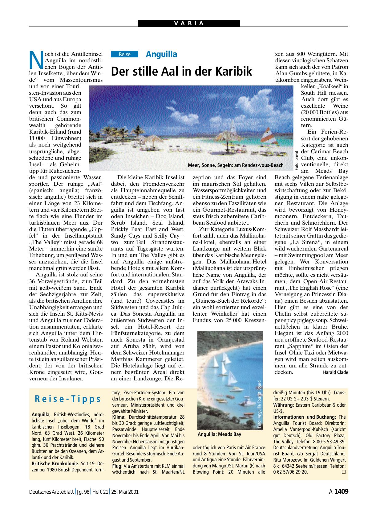 Vorschauseite 1: Anguilla: Der stille Aal in der Karibik