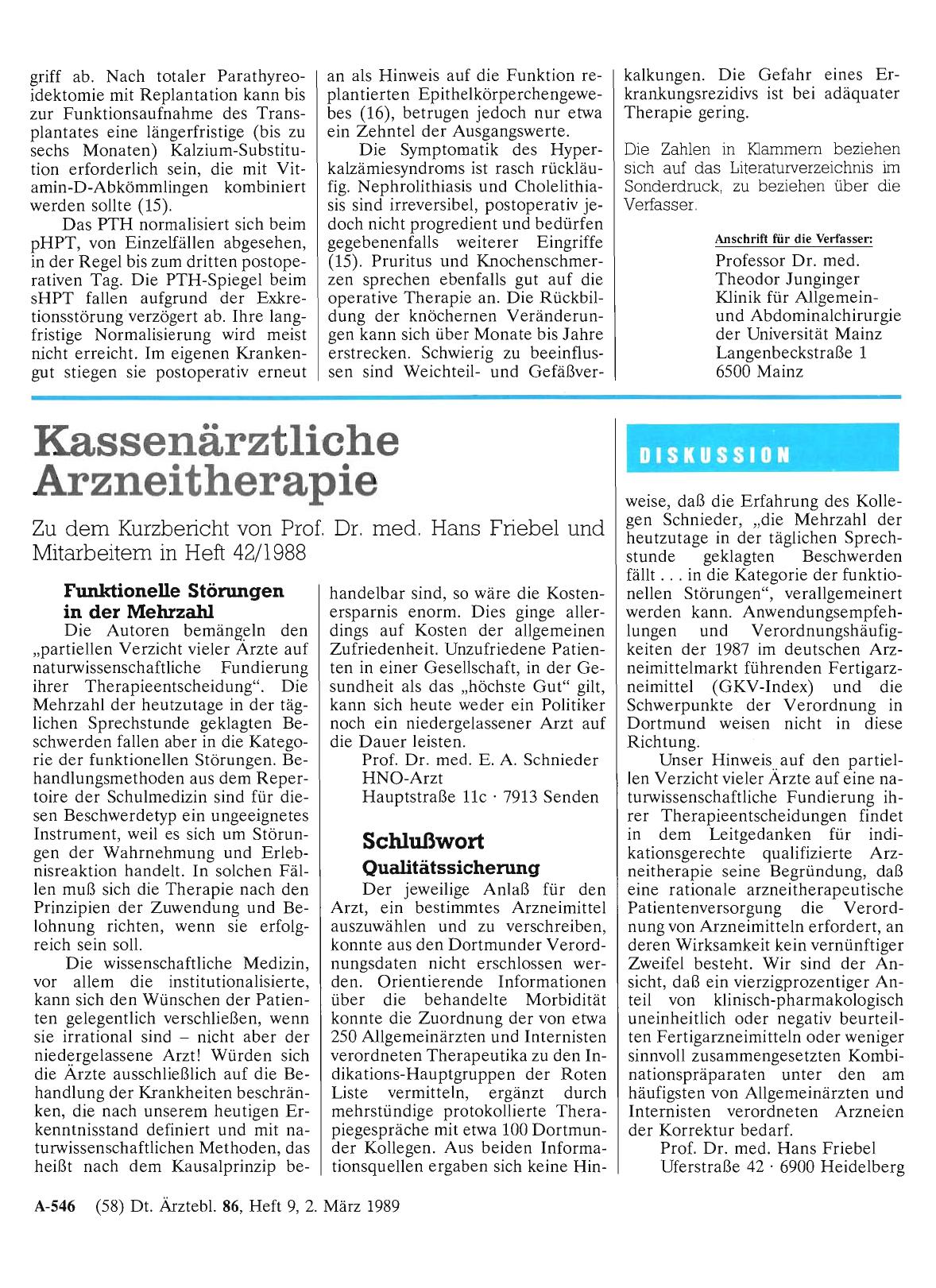 Vorschauseite 1: Kassenärztliche Arzneitherapie: Funktionelle Störungen in der Mehrzahl