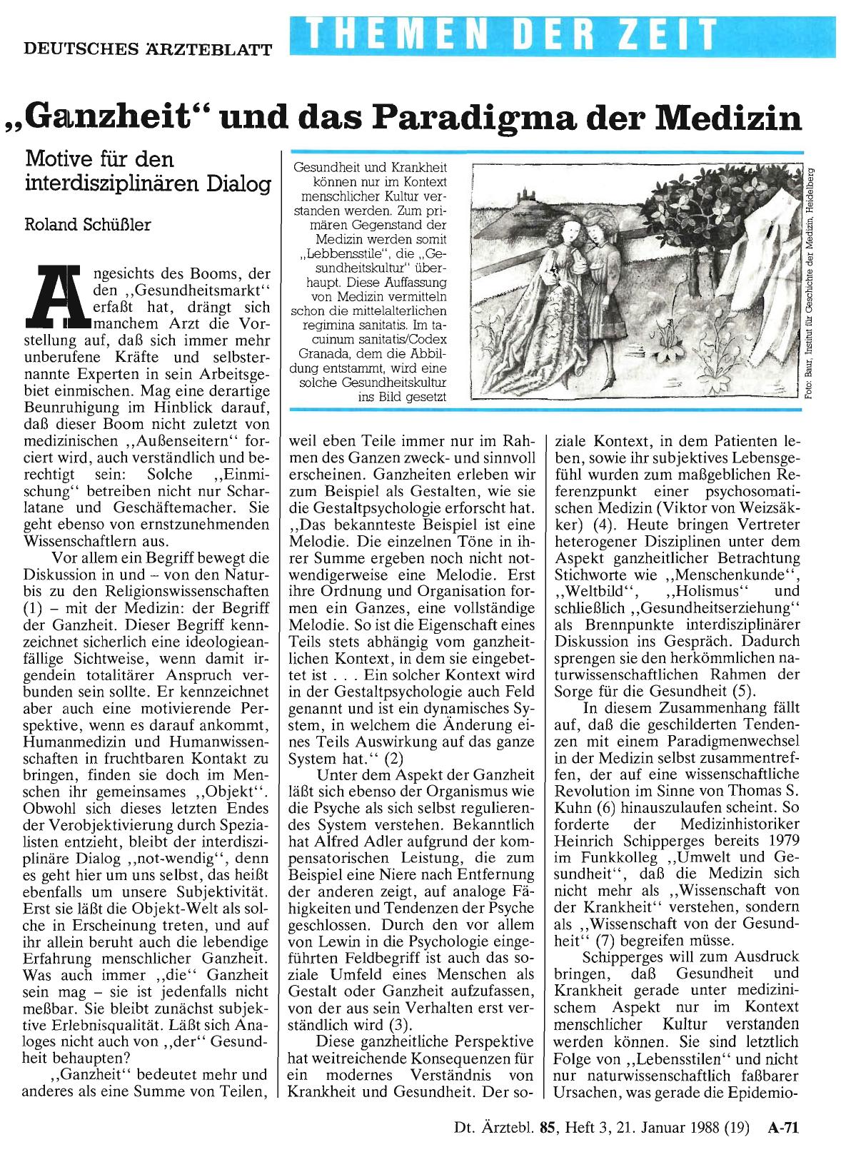 Vorschauseite 1: „Ganzheit“ und das Paradigma der Medizin