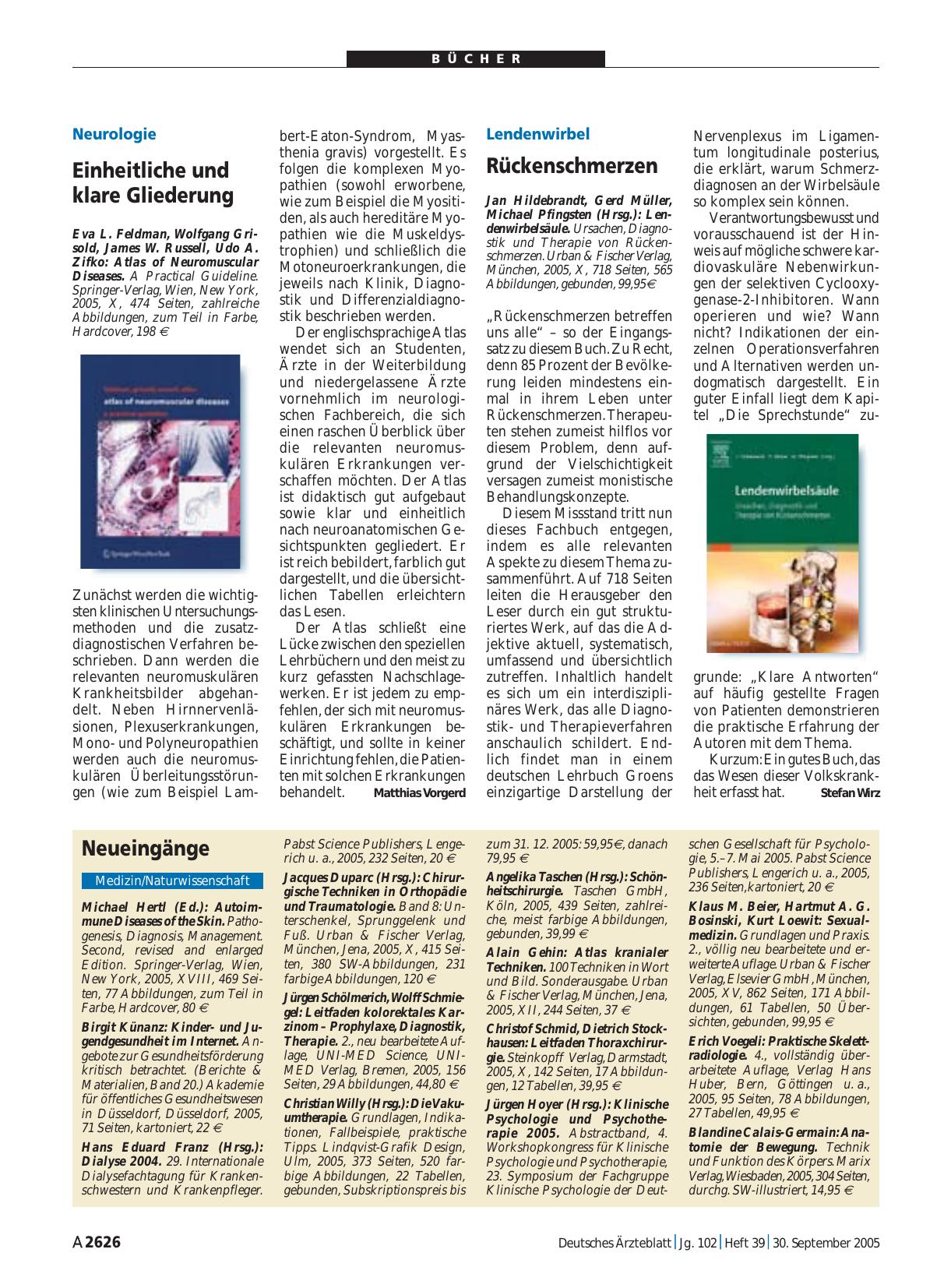 Vorschauseite 1: Lendenwirbelsäule: Ursachen, Diagnostik und Therapie von Rückenschmerzen