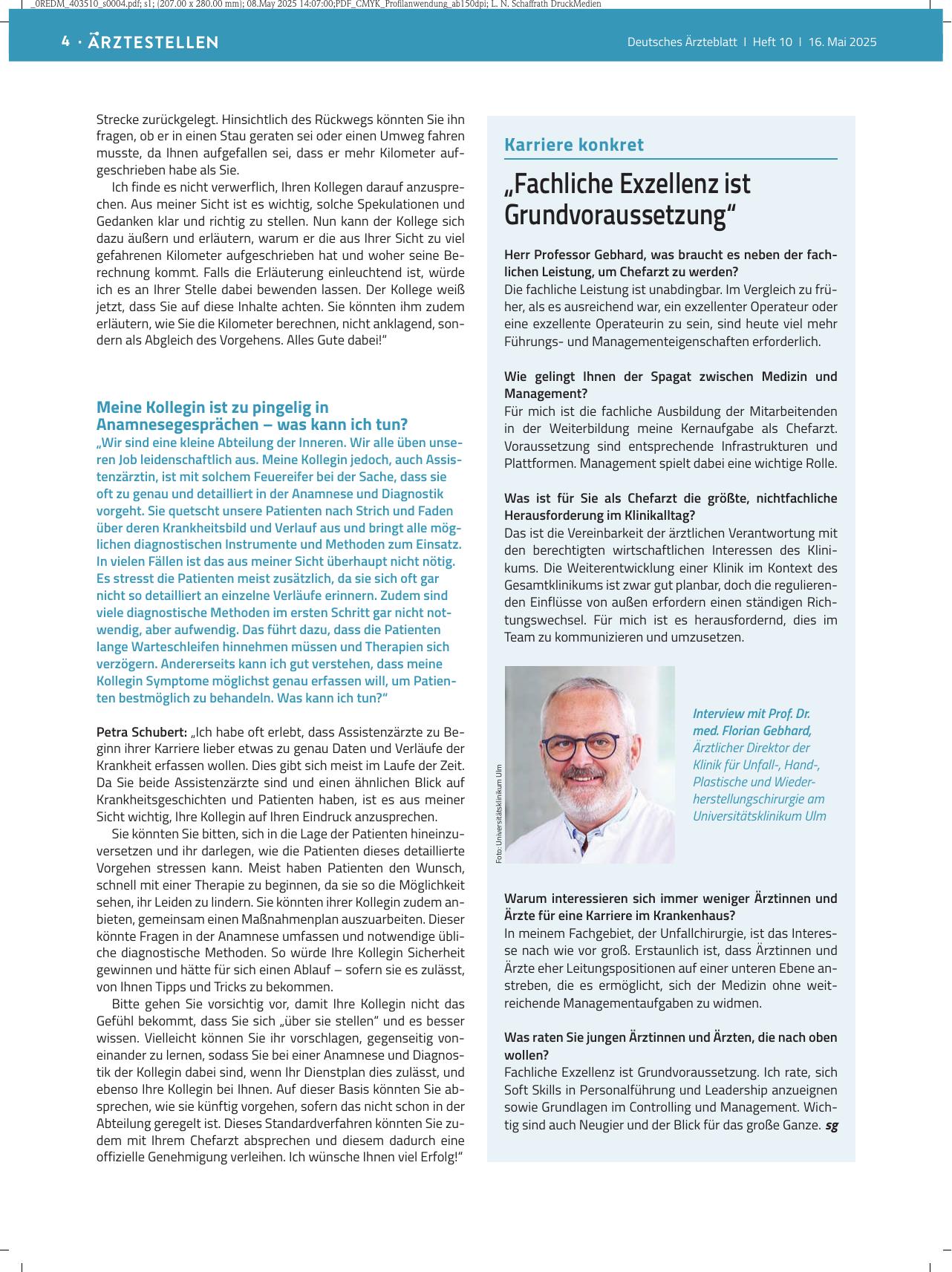 Vorschauseite 1: "Fachliche Exzellenz ist Grundvoraussetzung. "