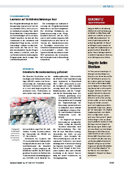 Vorschauseite 1: Randnotiz: Ängste beim Sterben