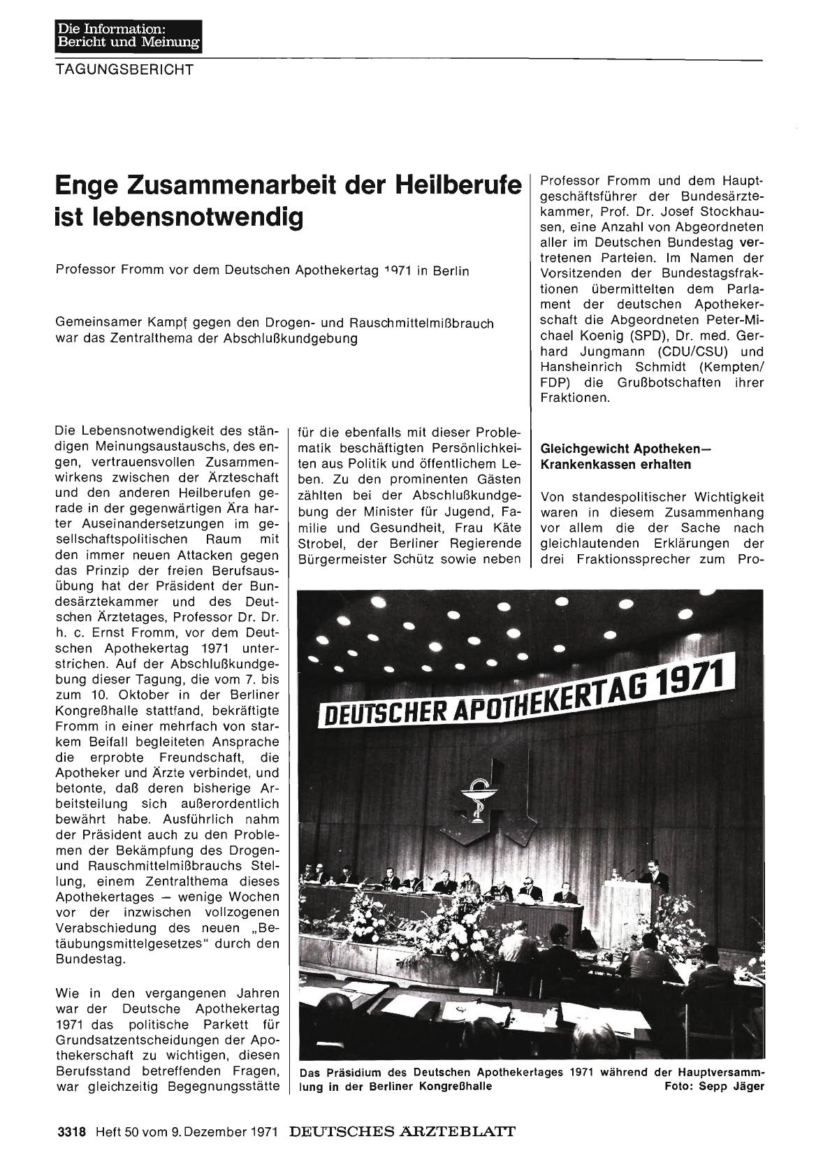 Vorschauseite 1: Enge Zusammenarbeit der Heilberufe ist lebensnotwendig