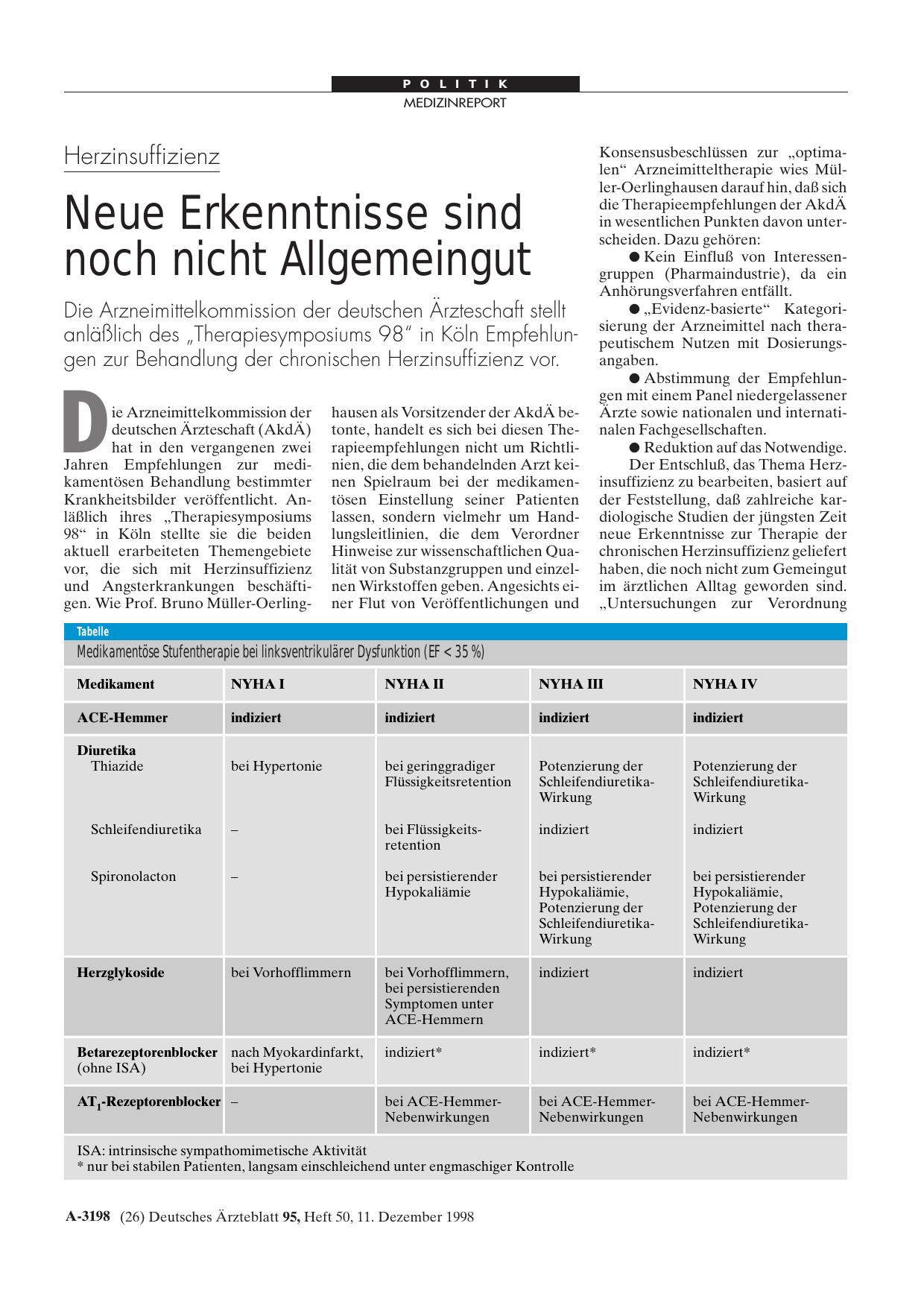 Vorschauseite 1: Herzinsuffizienz: Neue Erkenntnisse sind noch nicht Allgemeingut