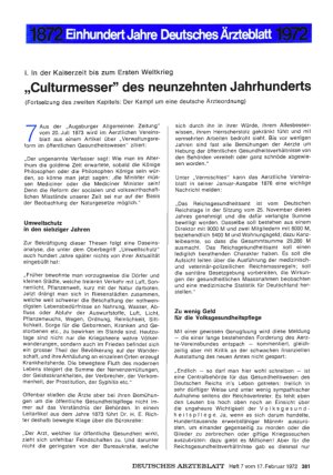 Vorschauseite 1: I. ln der Kaiserzeit bis zum Ersten Weltkrieg: "Culturmesser" des neunzehnten Jahrhunderts (Fortsetzung des zweiten Kapitels: Der Kampf um eine deutsche Ärzteordnung)