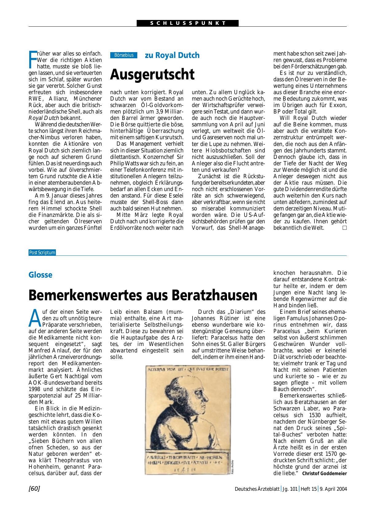 Vorschauseite 1: Glosse: Bemerkenswertes aus Beratzhausen