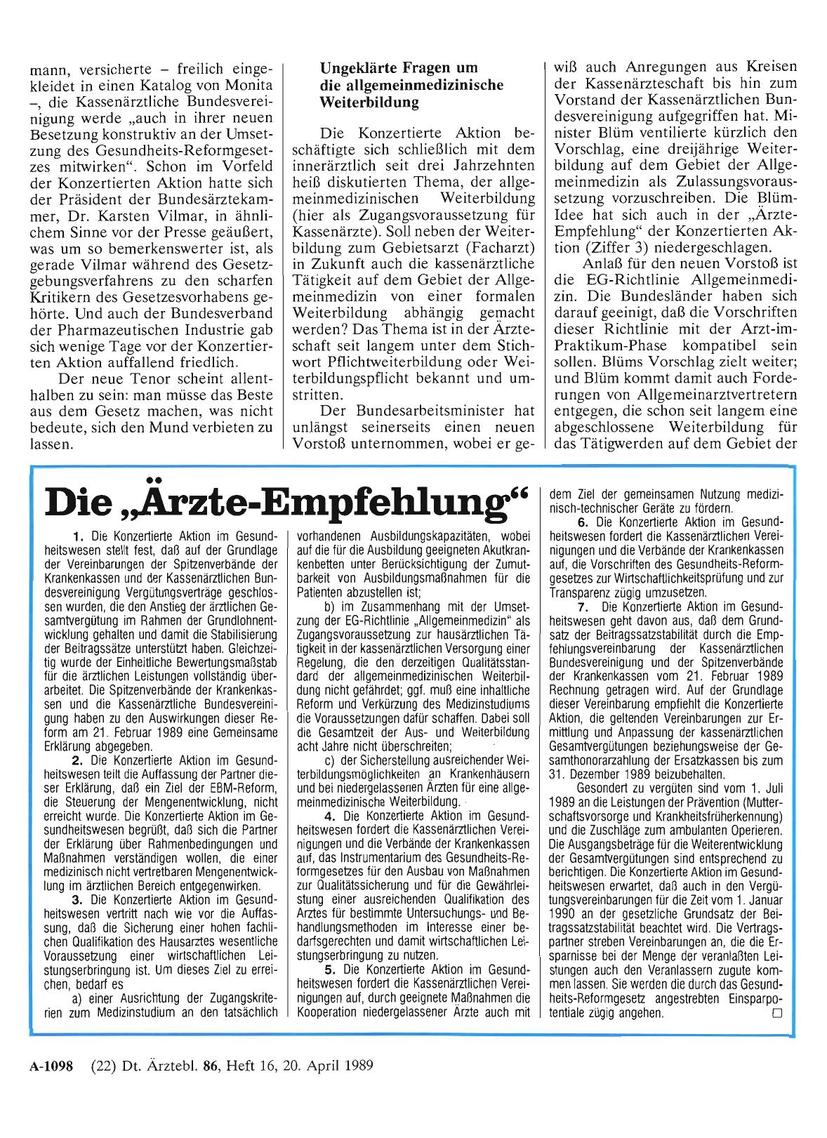 Vorschauseite 1: Die „Ärzte-Empfehlung“