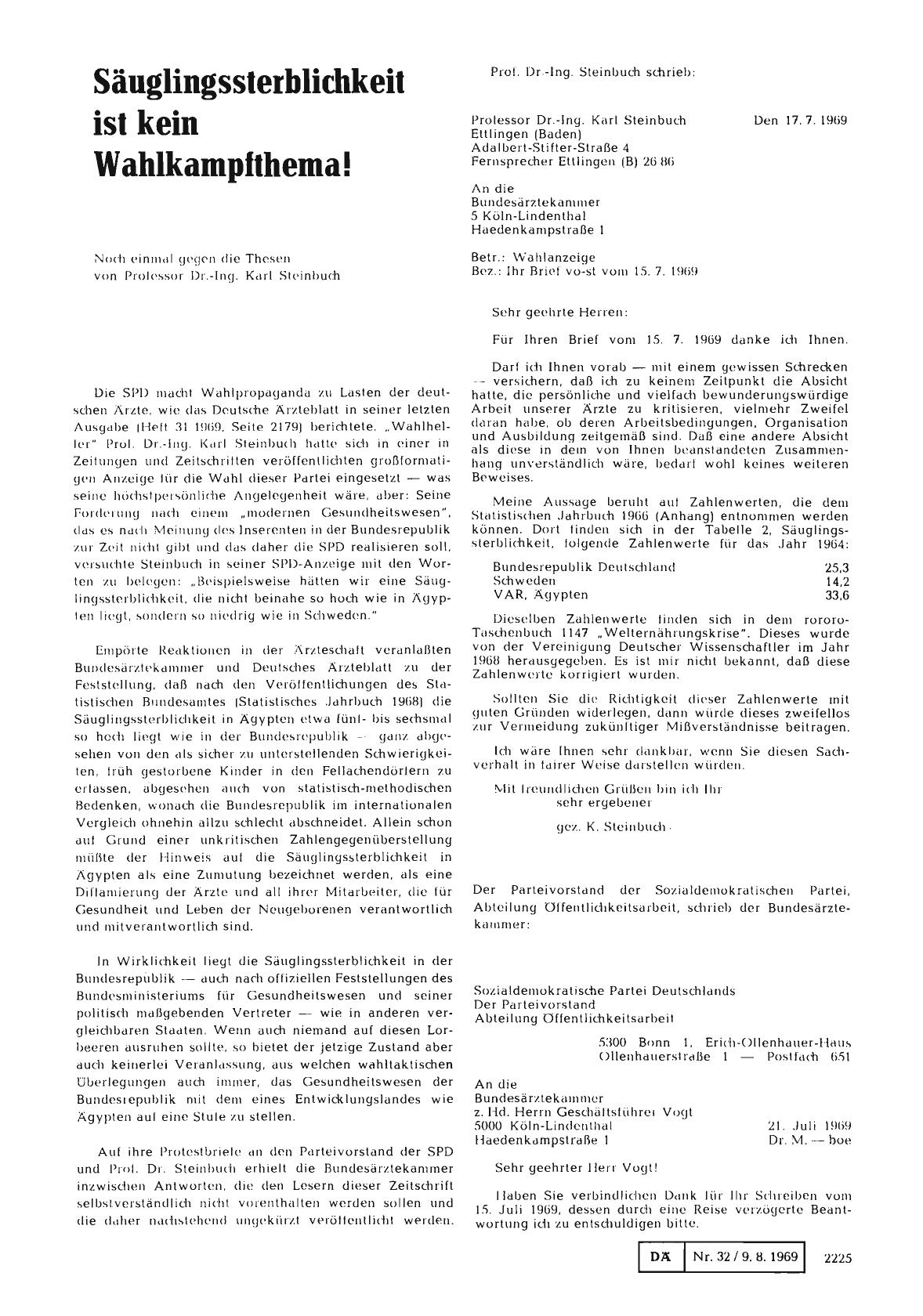 Vorschauseite 1: Säuglingssterblichkeit ist kein Wahlkampfthema!