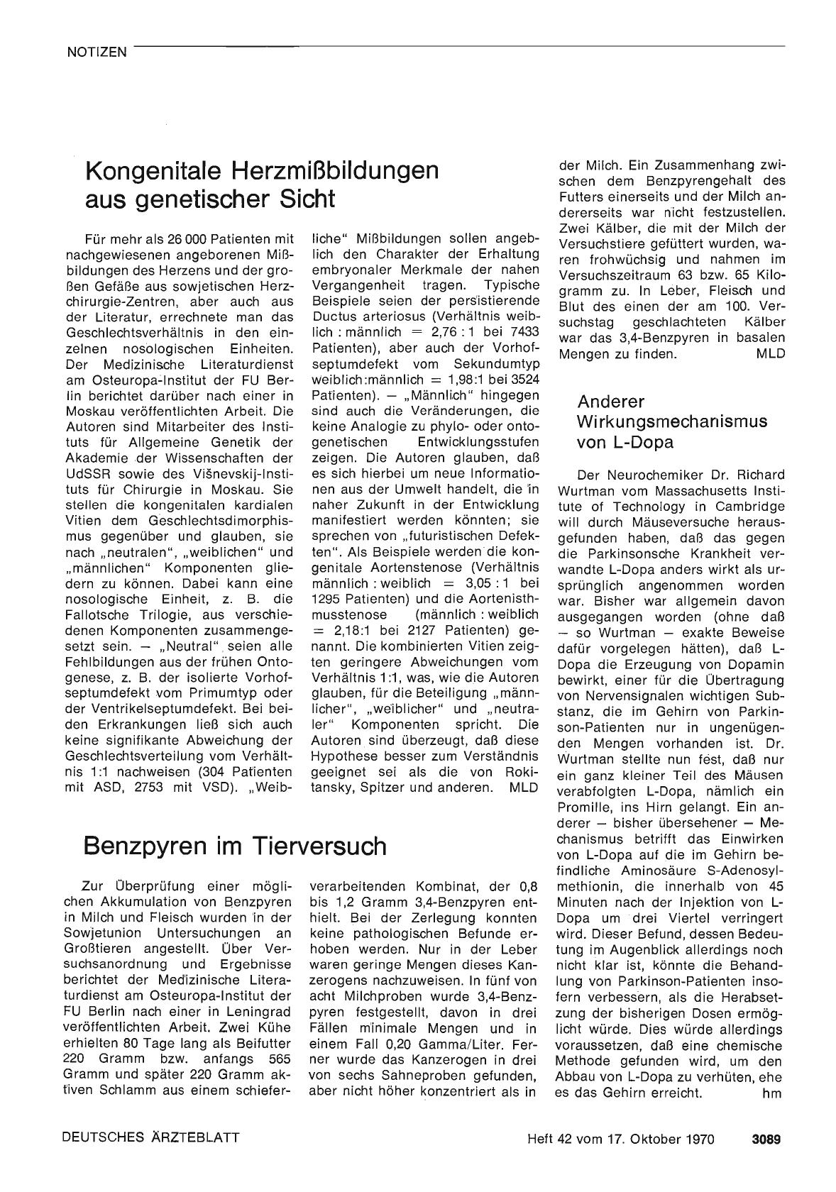 Vorschauseite 1: Anderer Wirkungsmechanismus von L-Dopa