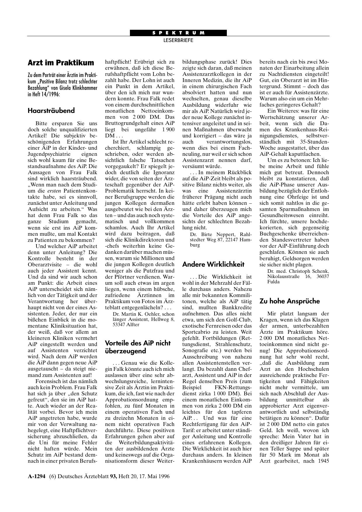 Vorschauseite 1: Arzt im Praktikum: Vorteile des AiP nicht überzeugend