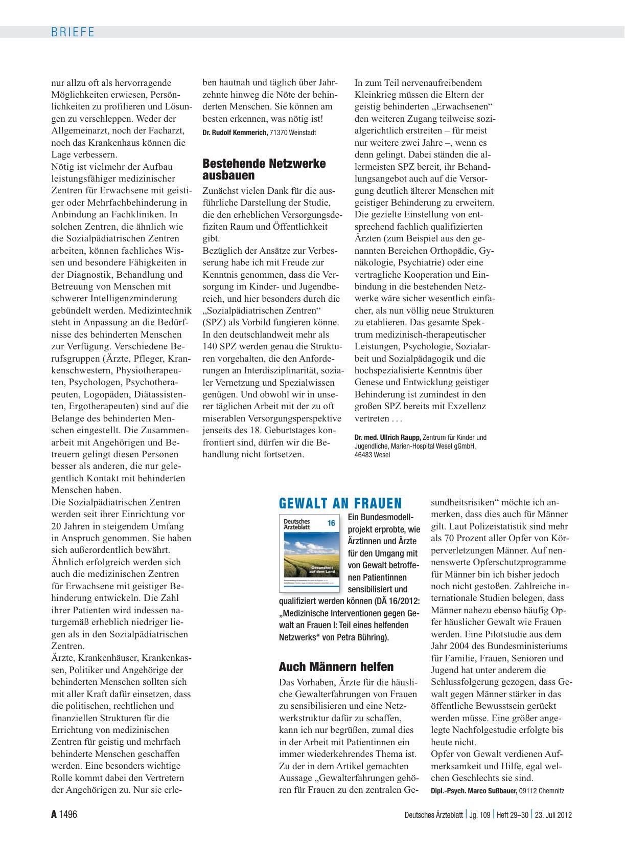 Vorschauseite 1: Behinderungen: Bestehende Netzwerke ausbauen