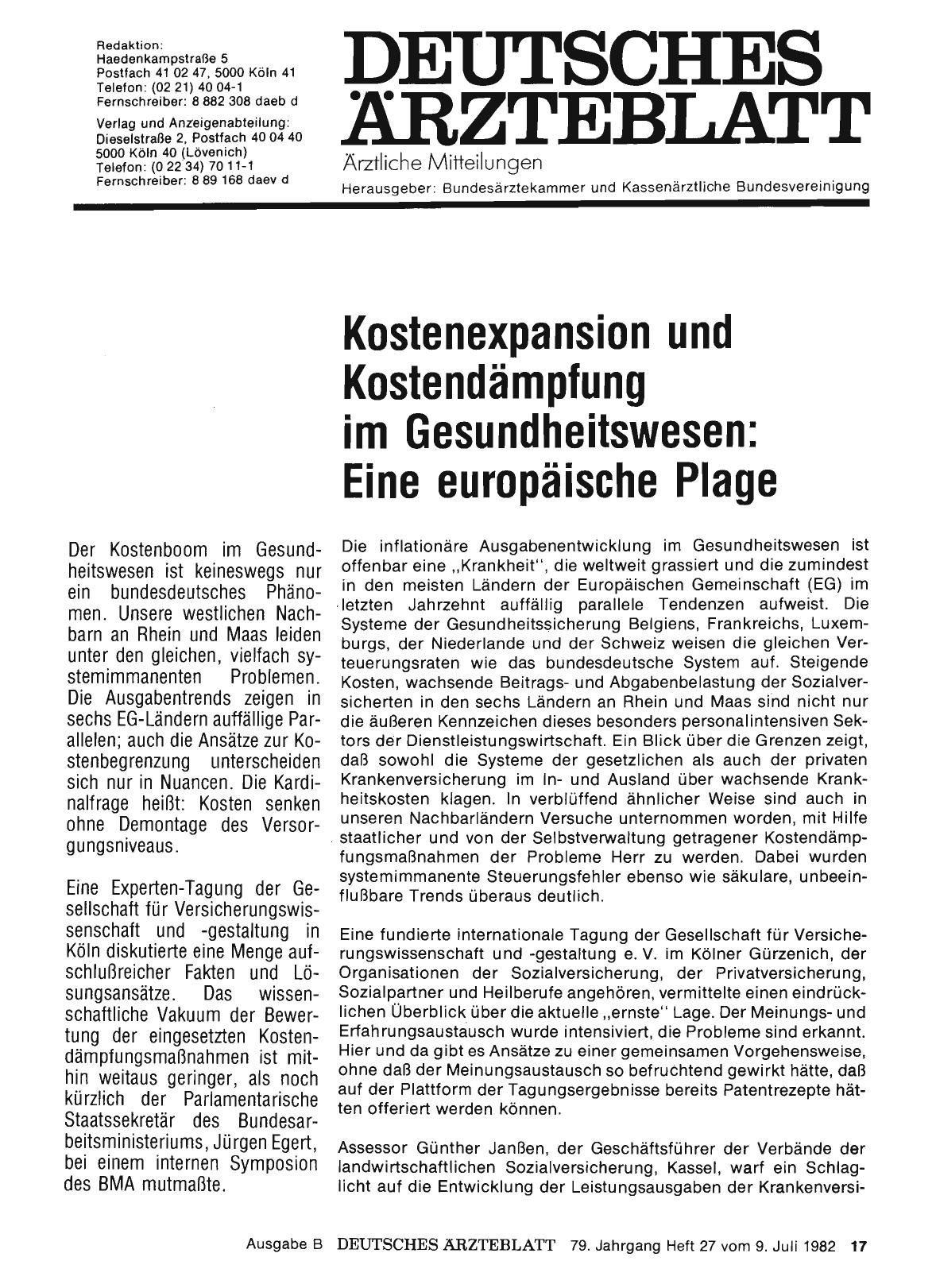 Vorschauseite 1: Kostenexpansion und Kostendämpfung im Gesundheitswesen: Eine europäische Plage