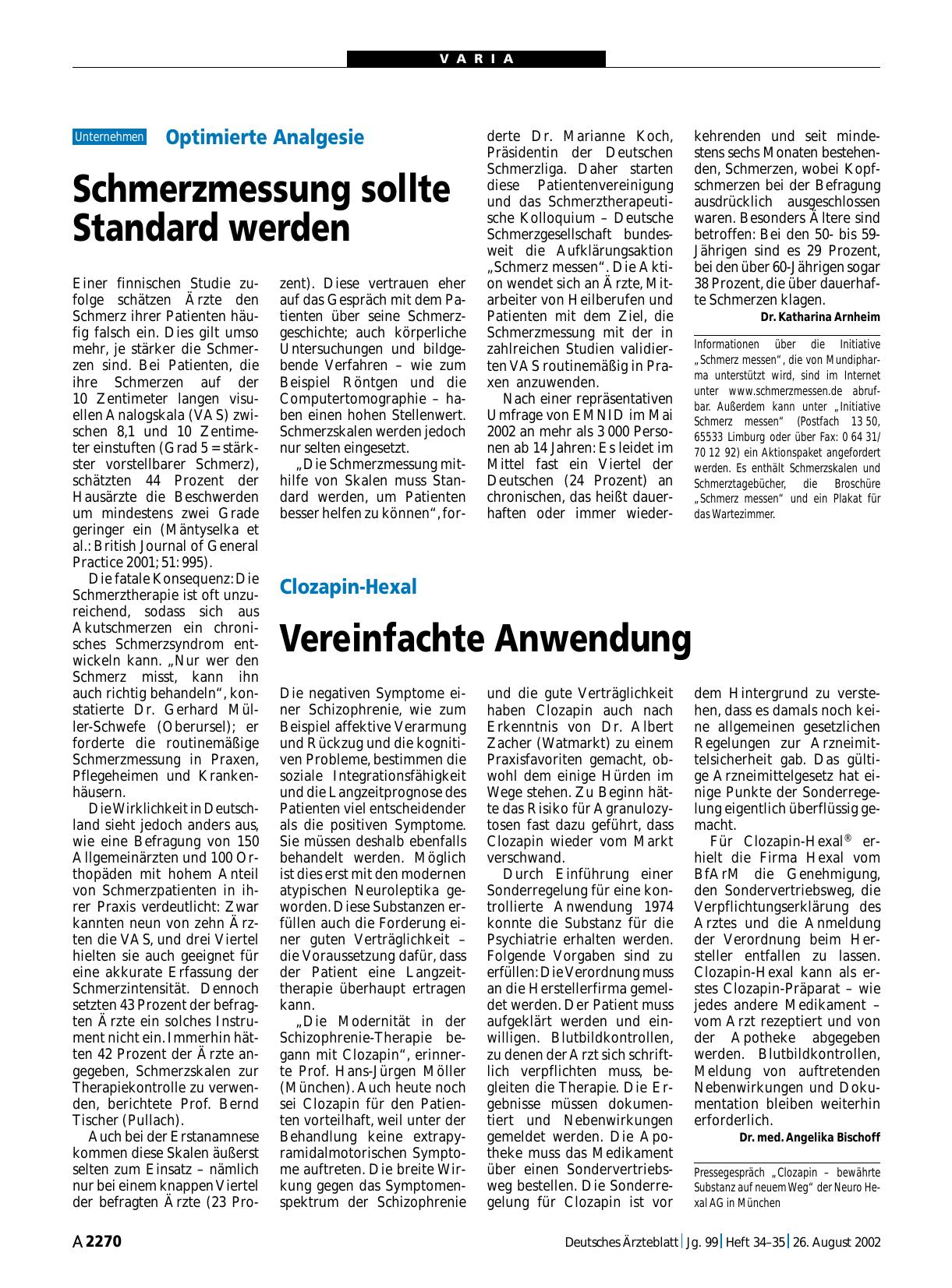 Vorschauseite 1: Clozapin-Hexal: Vereinfachte Anwendung