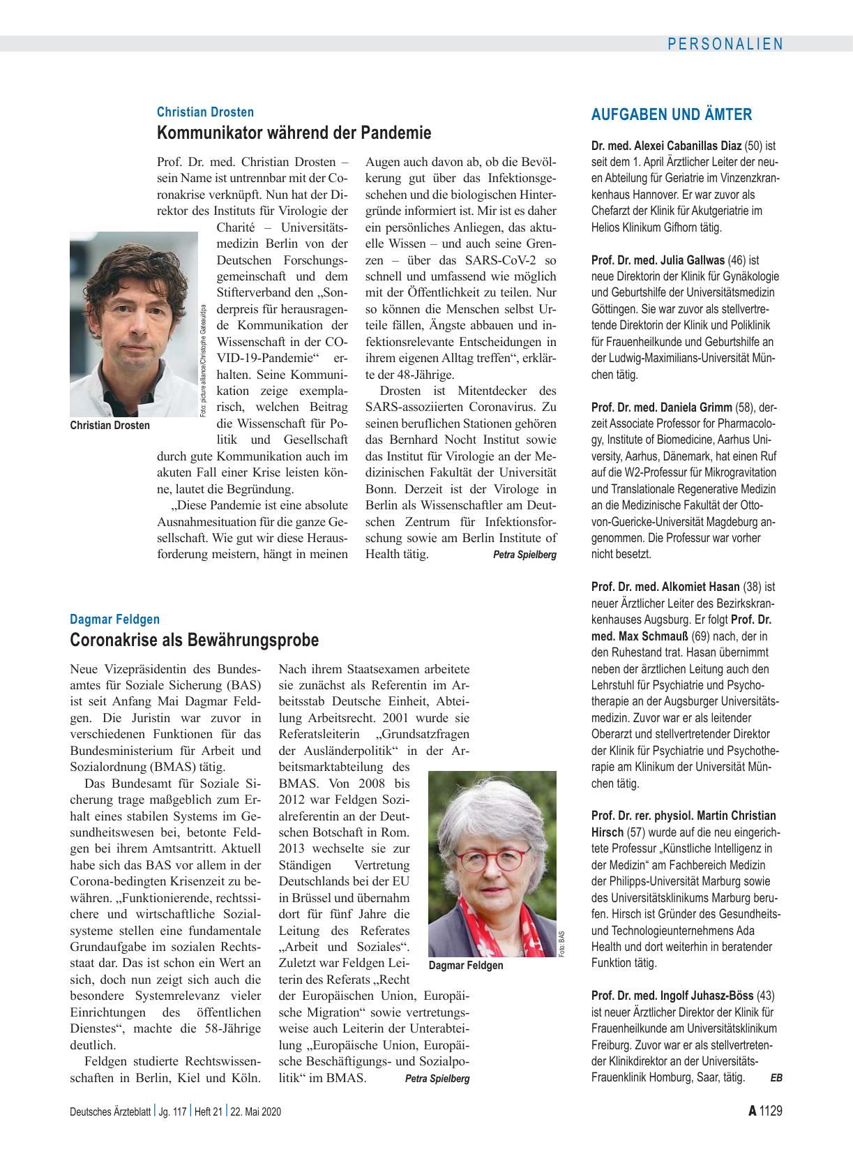 Vorschauseite 1: Christian Drosten: Kommunikator während der Pandemie