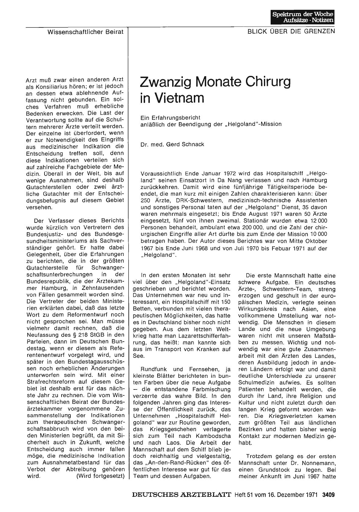 Vorschauseite 1: Zwanzig Monate Chirurg in Vietnam