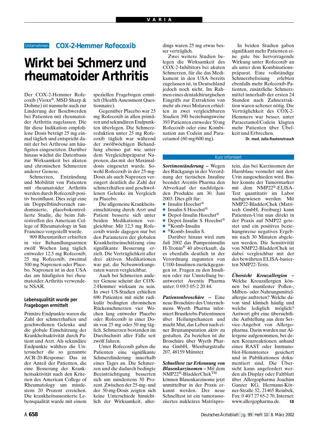 Vorschauseite 1: Sortimentänderung
