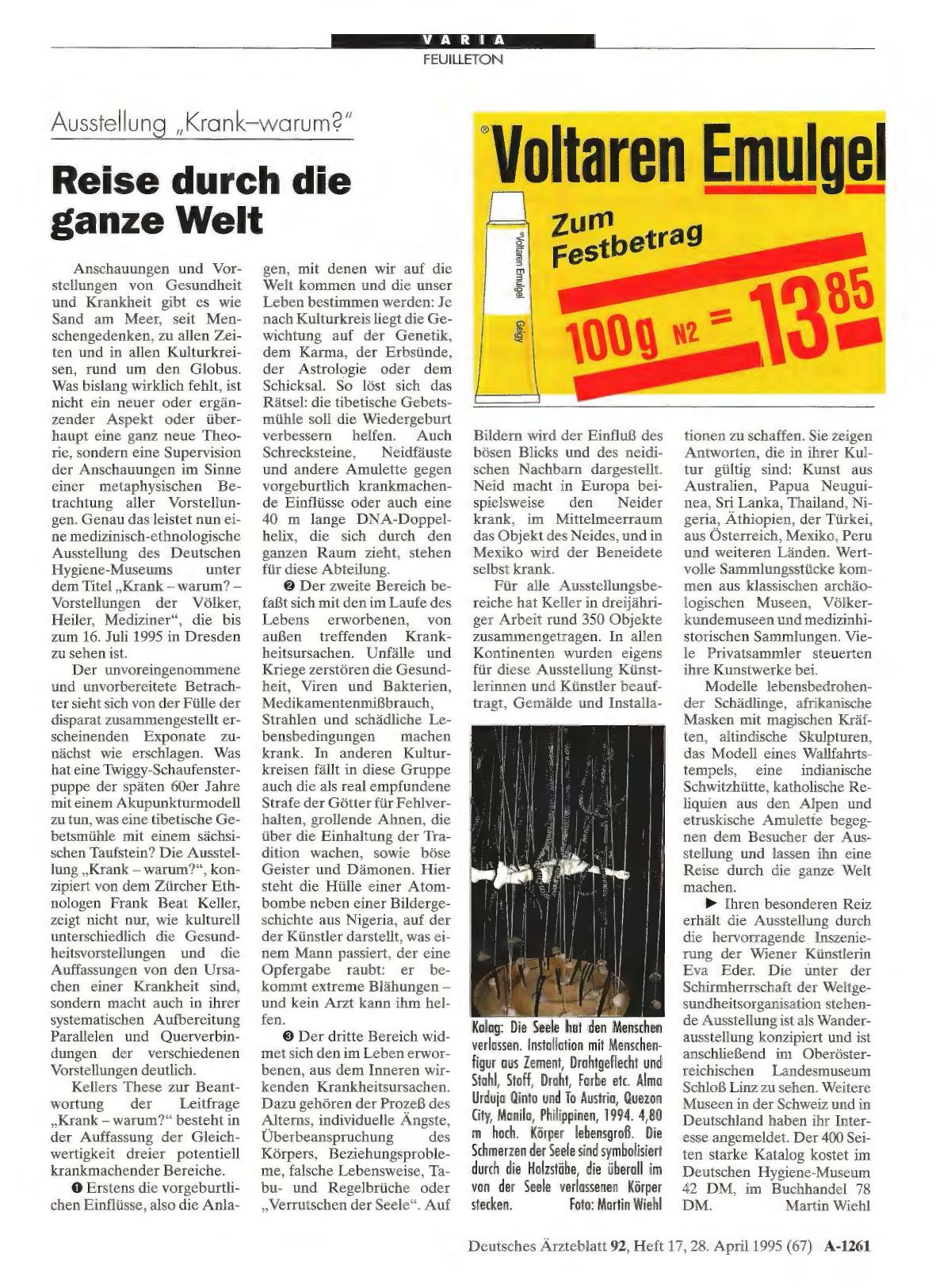 Vorschauseite 1: Ausstellung „Krank-worum? “: Reise durch die ganze Welt