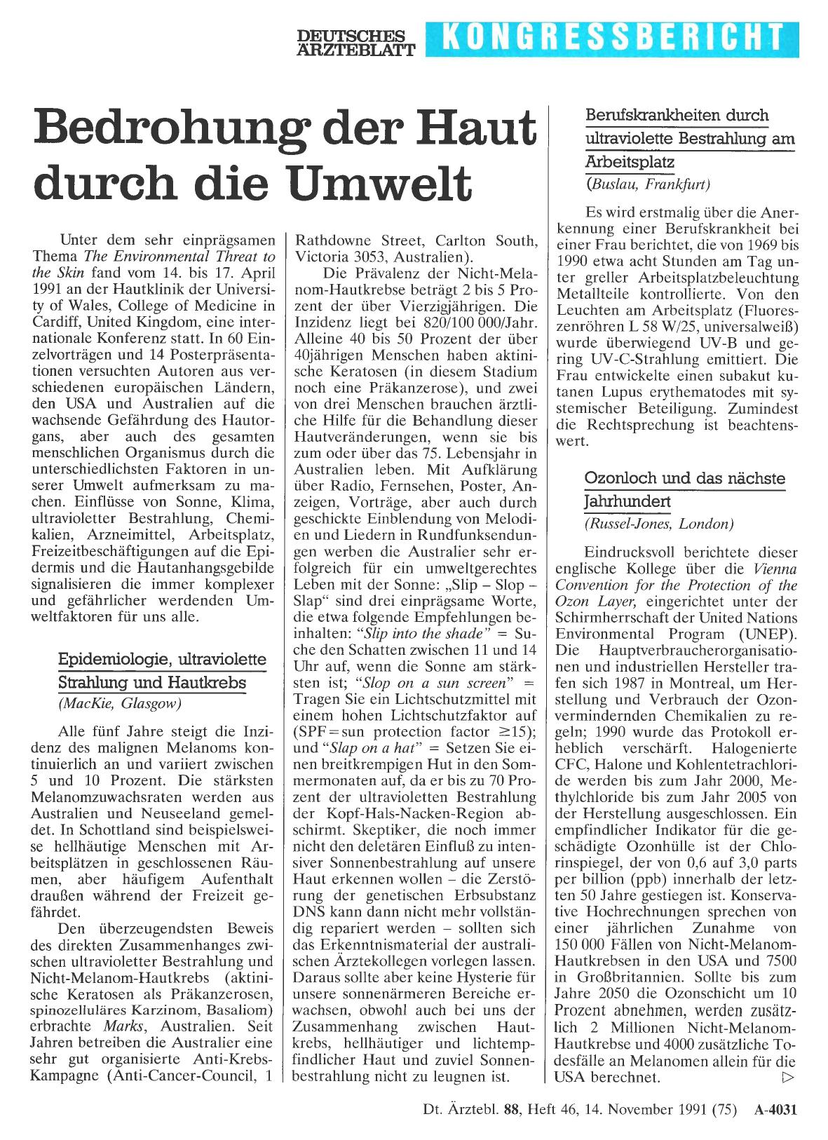 Vorschauseite 1: Bedrohung der Haut durch die Umwelt