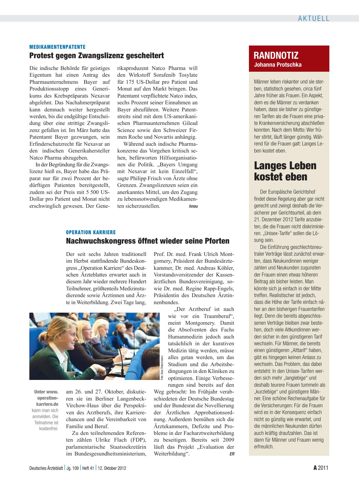 Vorschauseite 1: Randnotiz: Langes Leben kostet eben